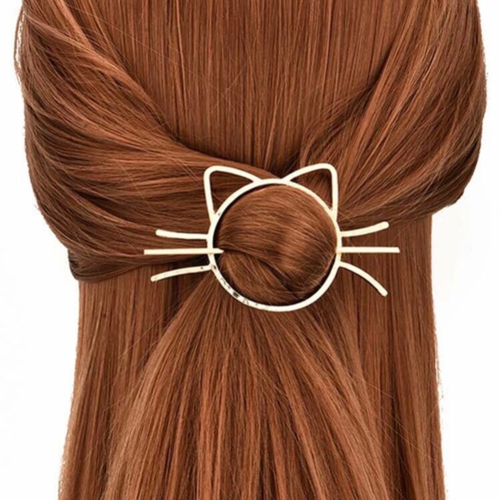 Gold Cat Hairpin
